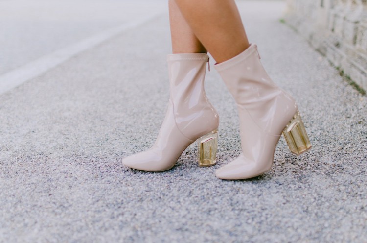 ankle boots durchsichtiger absatz