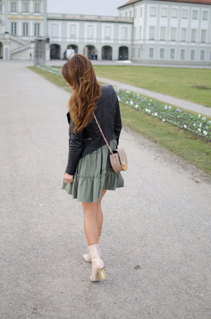 Nude Perspex Ankle Boots 