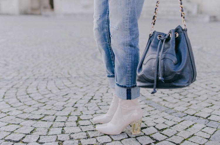 Patent ankle boots by Public Desire