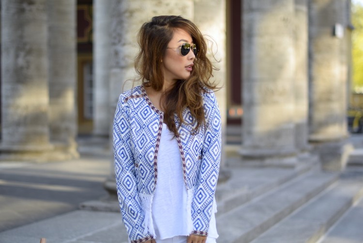 boho jacke mit fransen