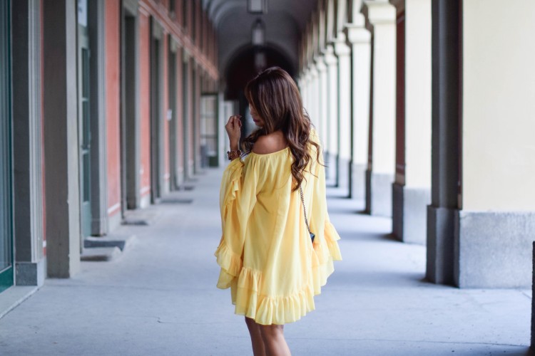 ruffle swing dress